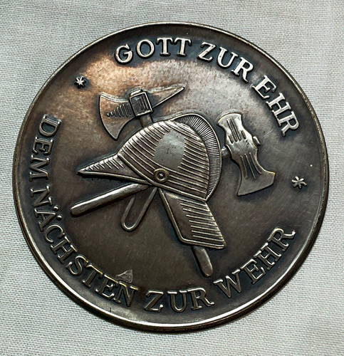 Feuerwehr medaille plakette - feuerwehr, medaille/plakette