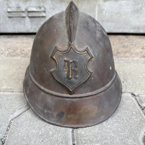 Antiker alter feuerwehr helm - antiker,