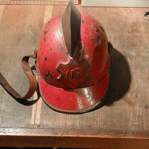 Antiker kinder feuerwehrhelm - kinder,
