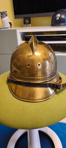 Feuerwehrhelm messingfarben