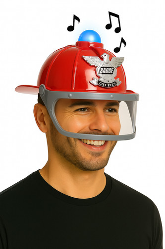 Feuerwehrhelm mit sirene - mit,